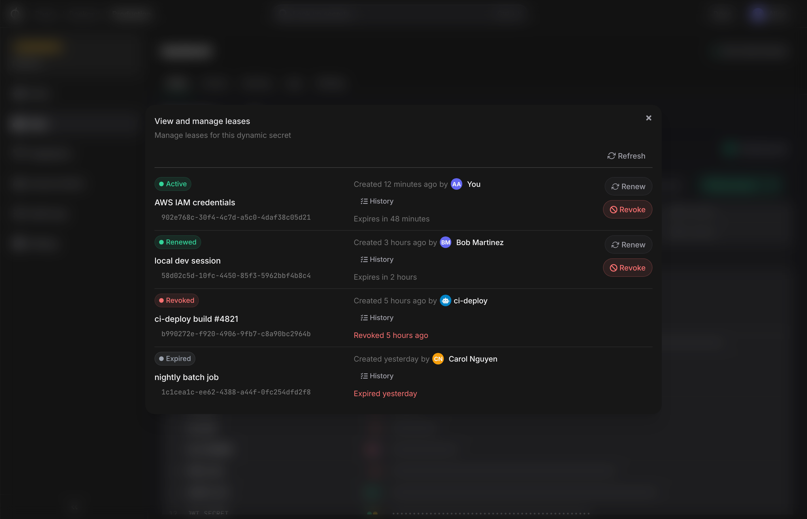 leases list